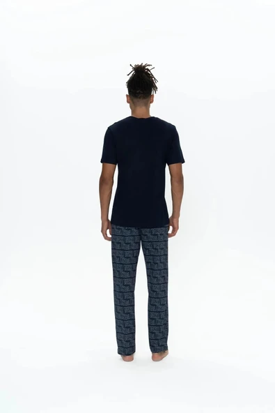 U.S. Polo Assn. Erkek 3'lü %100 Pamuk Pijama Takımı - 6