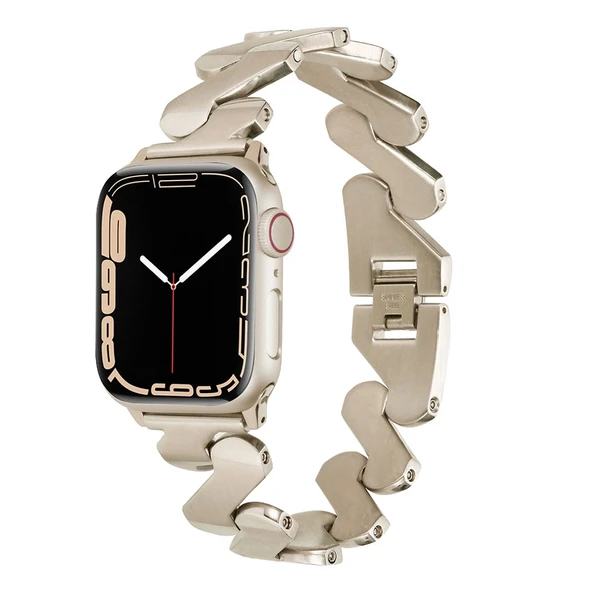 ​​​apple Watch 7 8 45mm Kordon Krd-80 Metal Bilezik Strap Kayış