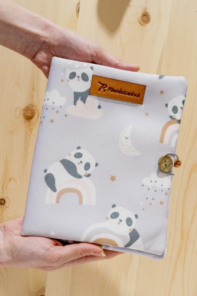 Rivaİstanbul Panda Desenli Desenli Anne Bebek Bakım Çantası, Alt Açma Düzenleyici, Organizer ürün görseli 1