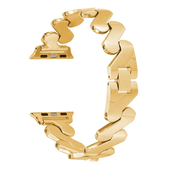 ​​​Apple Watch 10 Serisi 42mm Kordon Krd-80 Metal Bilezik Strap Kayış - 10