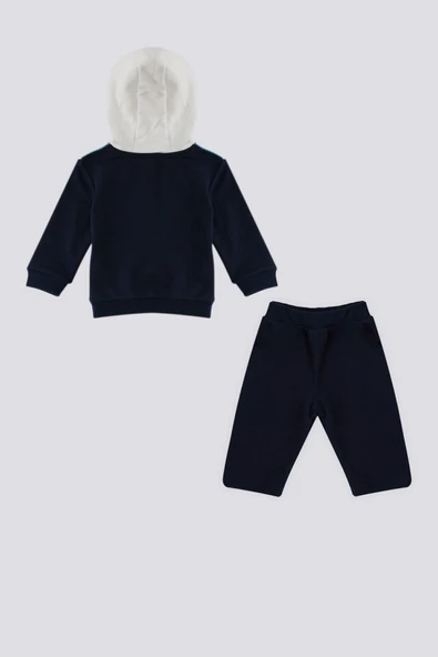 U.S. Polo Assn Kapüşonlu Fermuar Yaka Detay Bebek 2 Li Takım - 8