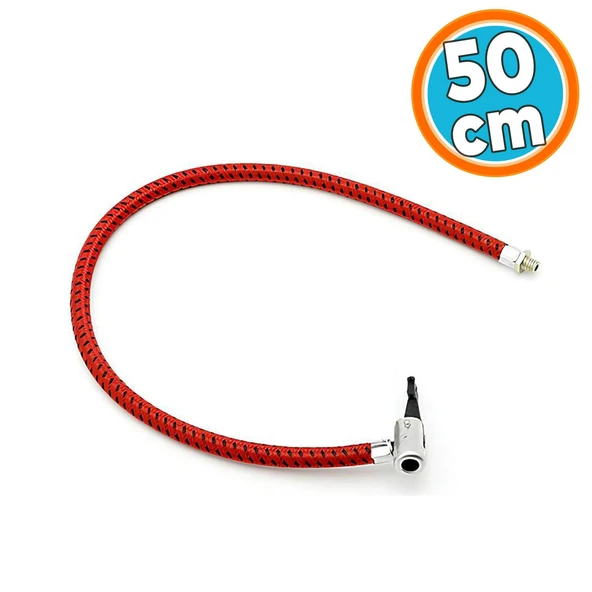 Bisiklet Pompası Hortumu Yedeği 50 cm 1 Adet Kopmaz Sağlam Standart