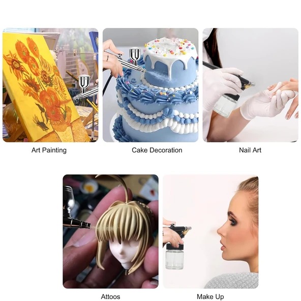 Mini Efekt Boya Tabancası Küçük Hobi Boyama Havalı Boya Püskürtücü 1 Adet - 3