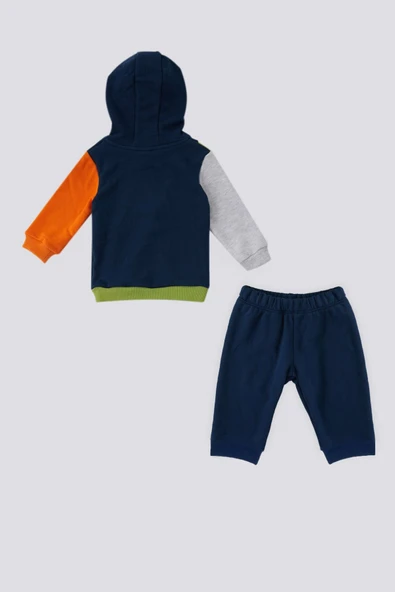 U.S. Polo Assn  Kapüşonlu Garnili Bebek 2 Li Takım - 4