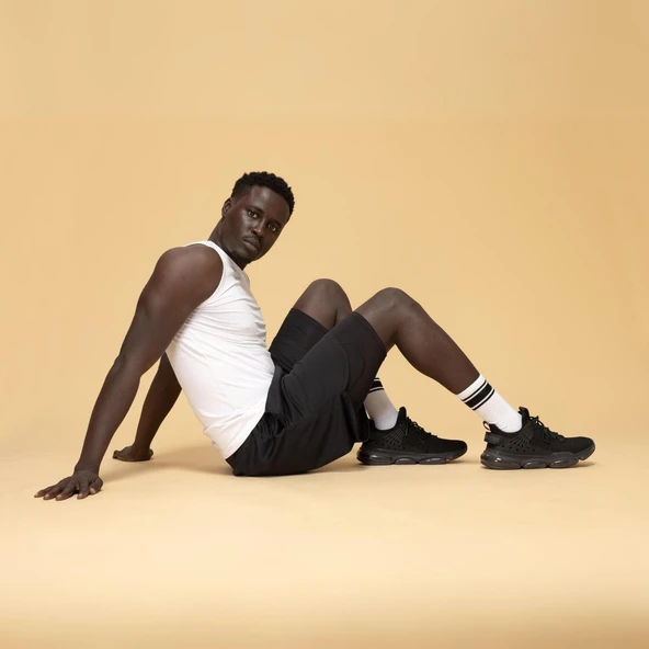 Erkek Günlük Ayakkabı - Siyah, Fileli - Resim 3