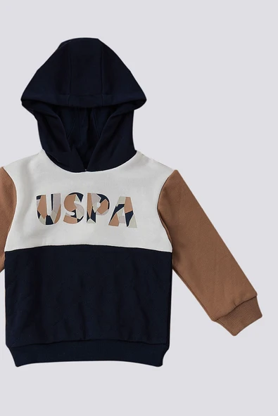 U.S. Polo Assn Kapüşonlu Bebek 2 Li Takım - 3