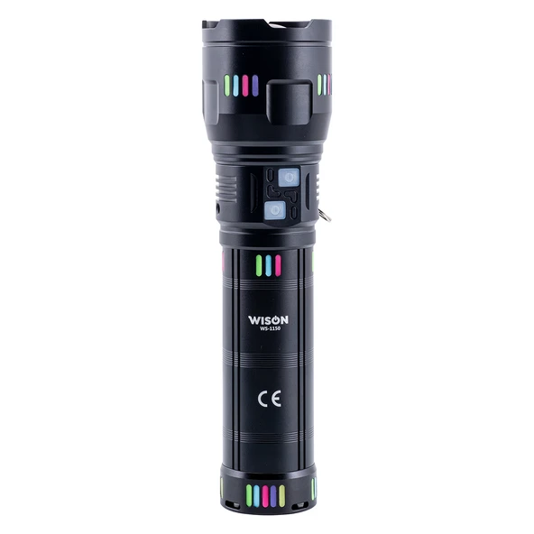 Wison El Feneri - Zoomlu - Şarjlı 60 W - Metal Gövde ürün görseli 1