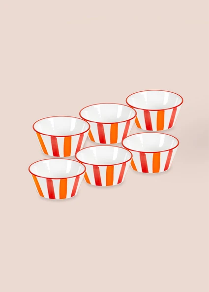 The Mia Joy Sosluk Çerezlik 6lı Set Kırmızı 10 cm - 7