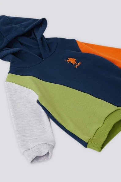 U.S. Polo Assn  Kapüşonlu Garnili Bebek 2 Li Takım - 2