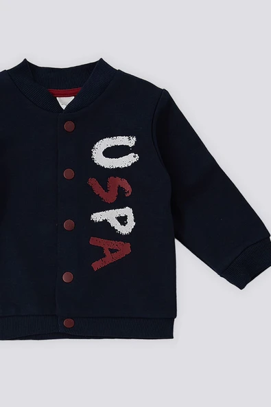 U.S. Polo Assn  Çıtçıtlı Uspa Baskı Bebek 2 Li Takım - 3