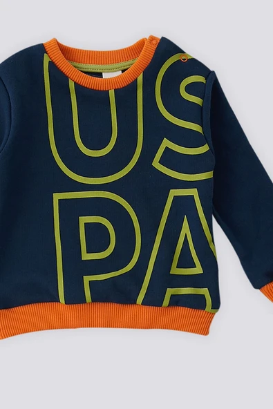 U.S. Polo Assn  Baskı Detay Bebek 2 Li Takım - 3