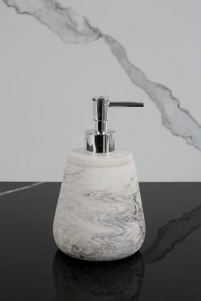Mermer Desenli Tuvalet Banyo Mutfak Beton Sıvı Sabunluk - 1