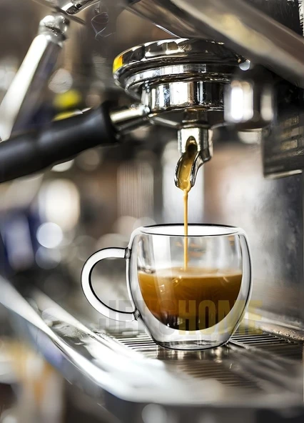 12’li Set Kulplu Espresso Bardağı Doppio Ristretto Bardağı Çift Cidarlı Türk Kahvesi Bardak 80 ml - 2