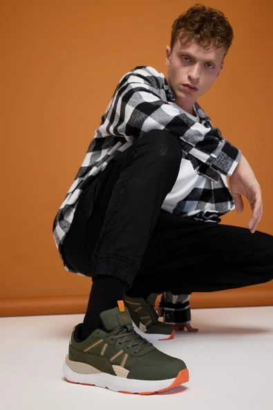 Erkek Spor Ayakkabı - Haki, - Resim 3