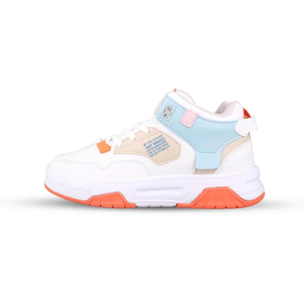 Kadın Sneaker - Beyaz-Mavi, Bilek Boy - 2