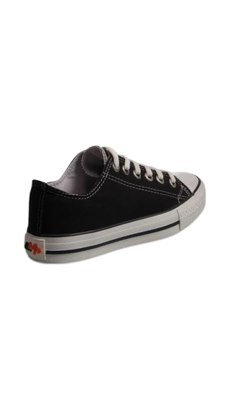 Kadın Sneaker - Siyah-Beyaz, Tekstil - 3