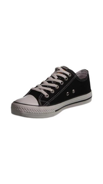 Kadın Sneaker - Siyah-Beyaz, Tekstil - 4