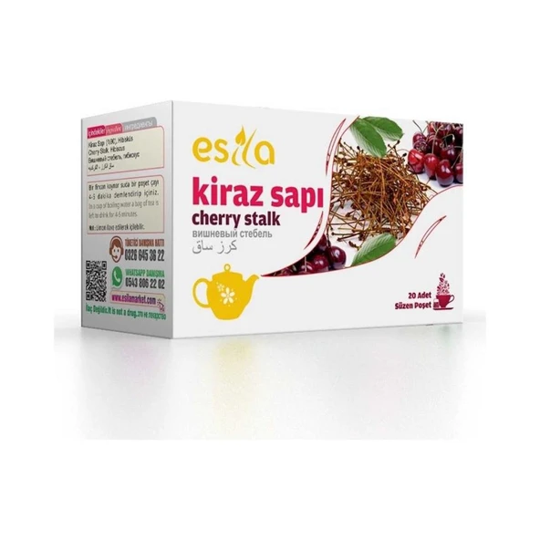 Esila Kiraz Sapı Poşet Çay 20 adet - Resim 1