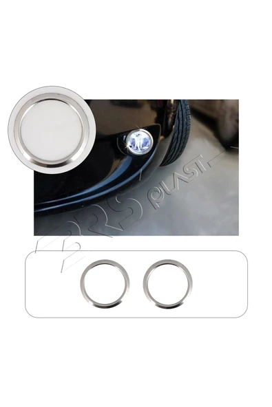 BRSPLAST  Fiat Fiorino Uyumlu 2008-2014 Krom Sis Farı Çerçevesi 2 Parça Paslanmaz Çelik