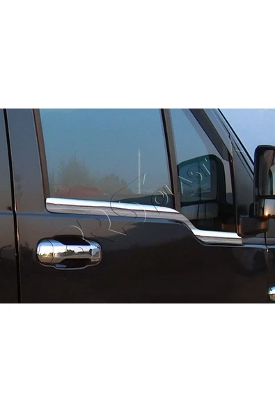 BRSPLAST  Ford Connect Uyumlu 2003-2014 Krom Cam Çıtası 4 Parça Paslanmaz Çelik