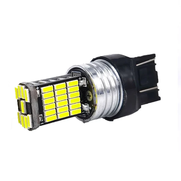 T20 Çift Duylu Dipsiz Geri Vites Ampulü Gündüz Ledi Ampul Beyaz 45 Ledli 2 Adet