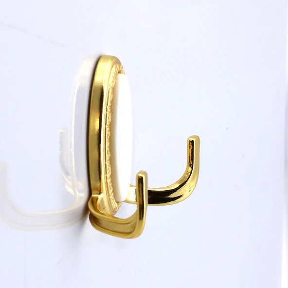 Askı Gold Altın Dolap Askılık Askılığı Duvar Vestiyer Banyo Mutfak Elbise Kıyafet Askısı 5 Adet - 5