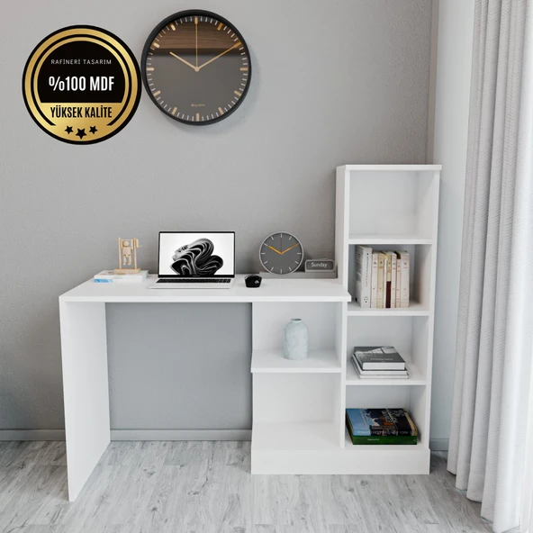 Hera MDF Kapaksız Çalışma Masası Bilgisayar Masası Ofis Ders Masası - 7