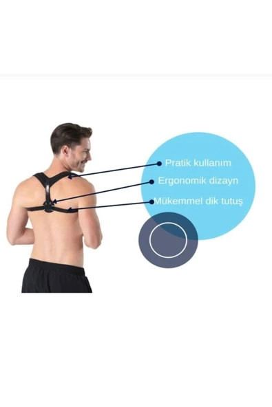 VİZÖRR Vizör Pratik Dik Duruş Korsesi Standart Beden - Resim 2