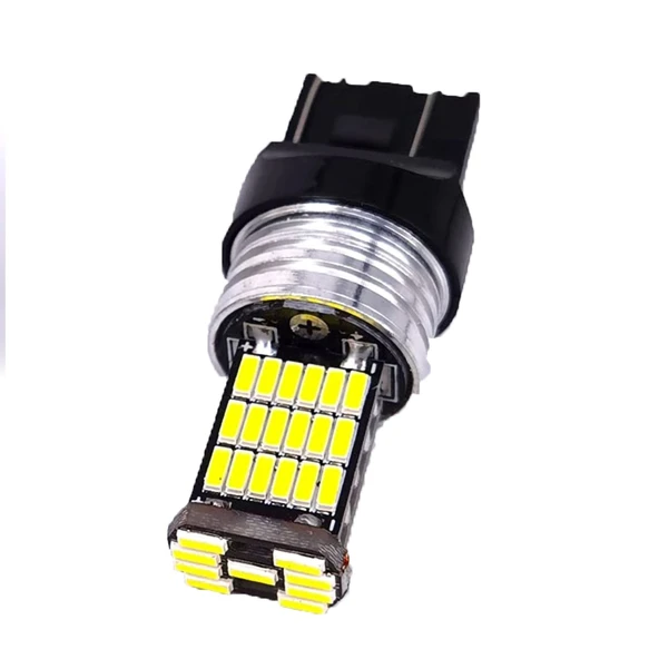 T20 Çift Duylu Dipsiz Geri Vites Ampulü Gündüz Ledi Ampul Beyaz 45 Ledli 2 Adet - 5