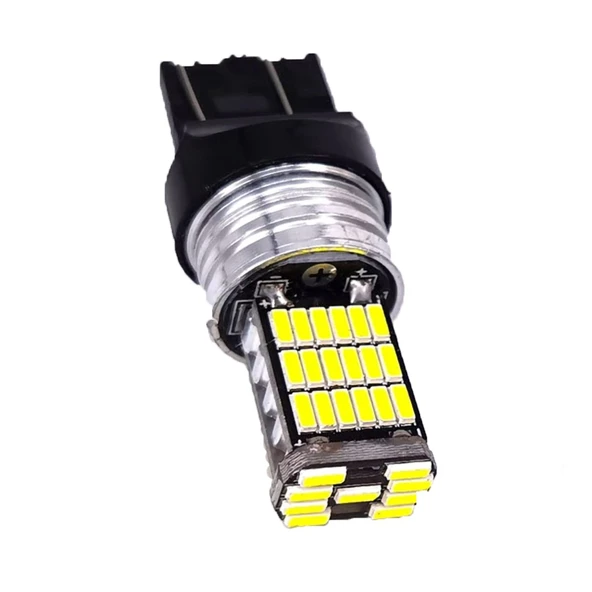 T20 Çift Duylu Dipsiz Geri Vites Ampulü Gündüz Ledi Ampul Beyaz 45 Ledli 2 Adet - 6