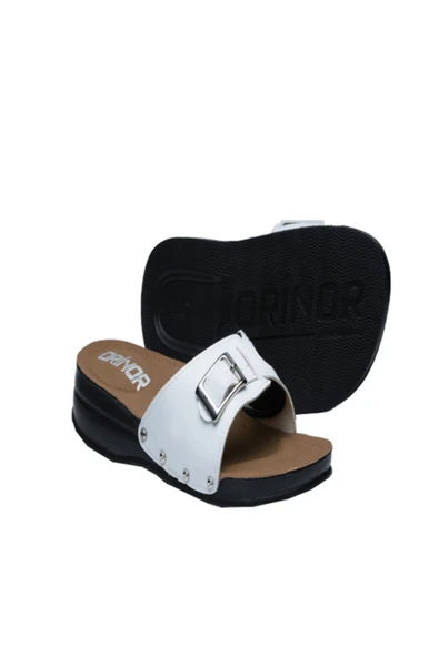 VİZOR-ORİNOR Ortopedik Beyaz Anatomik ve Epinli Kadın Terliği