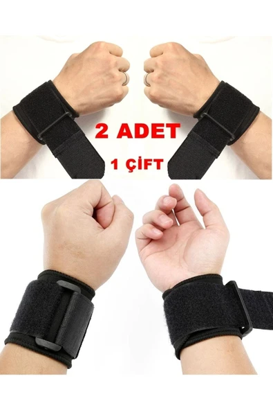 ARWEX 2 Adet El Bilek Bandajı Elastik Sporcu Bilekliği Fitness Ağırlık Destek Crossfit Body Destekstandart