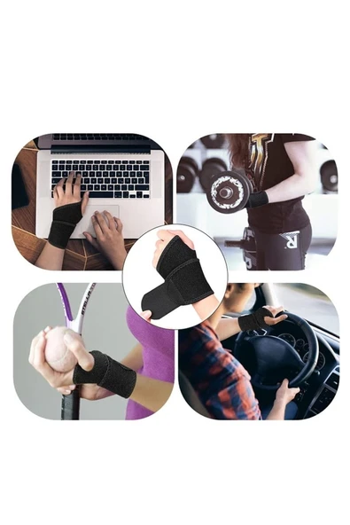 ARWEX El Bilek Bandajı Elastik Sporcu Bilekliği Fitness Ağırlık Destek Crossfit Body Destek Bilekliği - 3