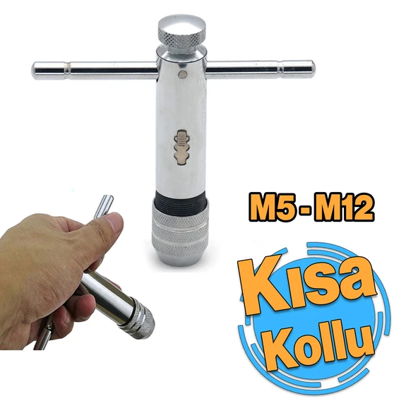 Cırcırlı Diş Açma Kılavuz Kolu No: 2 Manuel Pafta M5 M12