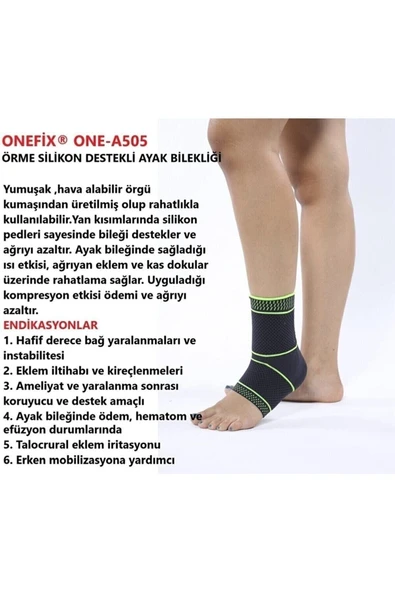 ONEFİX Örme Silikon Destekli Ayak Bilekliği Jetsepet - 2