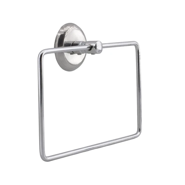 Kare Havluluk Lavabo Banyo Mutfak Aparat Standı Bez Havlu Askısı Paslanmaz Metal Krom Renk Vidalı - Resim 3