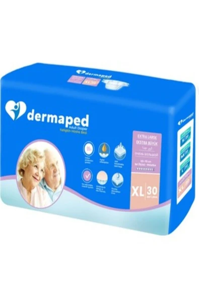DERMAPED Yetişkin Hasta Bezi Bel Bantlı XL Beden Süper Emici 2 PAKET 60 ADET