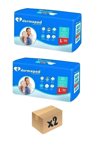 DERMAPED Yetişkin Hasta Bezi Bel Bantlı L Beden 60 Adet Dermaped L beden