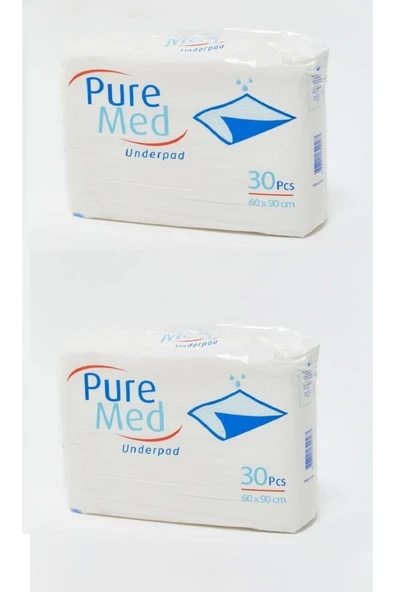 PUREMED Hasta Altı Bezi Serme Yatak Koruyucu 60x90 30'lu * 2 Paket