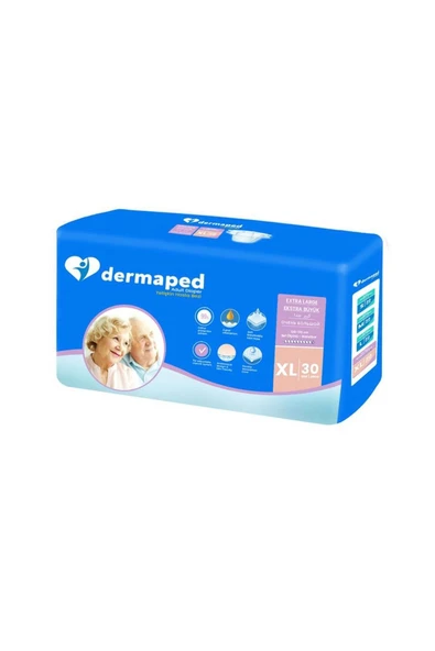 DERMAPED Yetişkin Hasta Bezi Bel Bantlı Xl Beden 30 Adet (süper Emici)