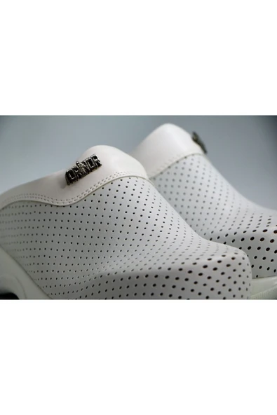 VİZOR-ORİNOR Ortopedik Sabo Terlik Doktor Hemşire Hastane Aşçı Terliği Beyaz - 2