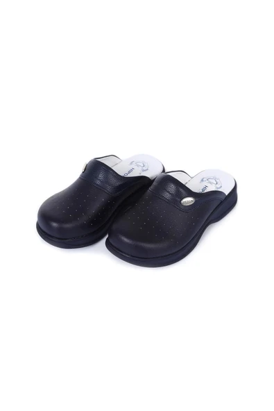 HİPOKRAT MEDİKAL SABO Kısa Topuklu (1- 4 cm) Hipokrat Lacivert Hemşire/doktor Sabo Düz Topuklu Lacivert Nubuk - 2