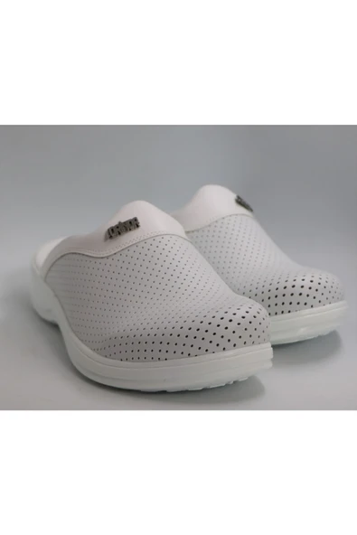 VİZOR-ORİNOR Ortopedik Sabo Terlik Doktor Hemşire Hastane Aşçı Terliği Beyaz