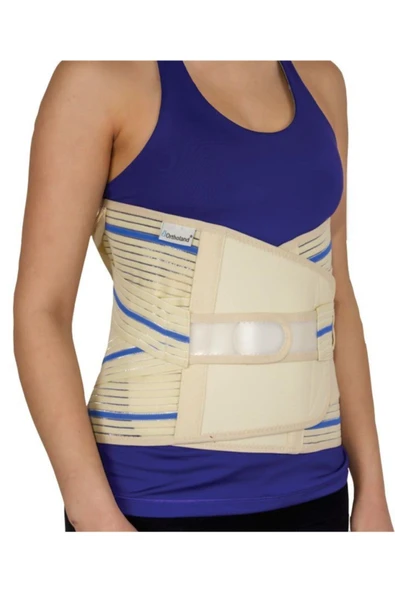 ORTHOLAND Lumbosakral Çelik Balenli Korse 32 Cm Bedensiz (misineli Kumaş)
