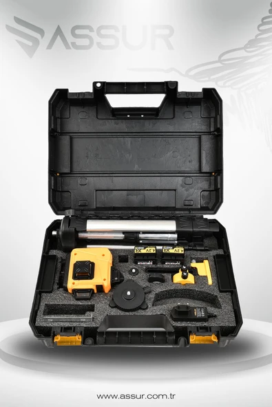 Assur Profesyonel 360° 16 Köşe Otomatik Hizalama Tripod'lu Lazer Metre Hizalama - 4
