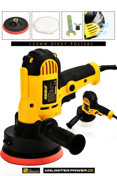 Assur 450W Elektrikli 125MM Dikey Polisaj Zımpara Makinesi - 1