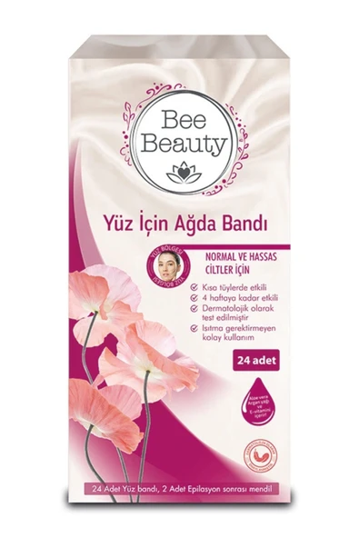 Bee Beauty Normal ve Hassas Ciltler Yüz İçin Ağda Bandı 24'lü ürün görseli