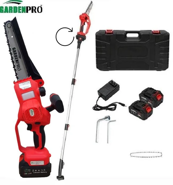 Gardenpro VST9C208 Lityum Akülü Uzatma Aparatlı Budama Testeresi