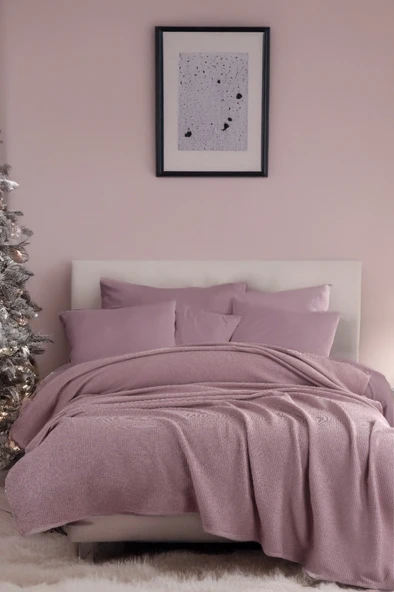 Ecocel Pike Örtü Battal King 240x230cm Karde Mürdüm