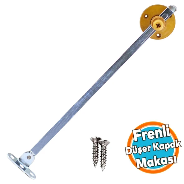Düşer Kapak Makası Frenli Dolap Çekmece Metal 25 Cm Sessiz Açma Kapama Amortisör Piston Bar